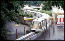 Während der internationalen Gartenbau Ausstellung, kurz IGA, gab es hier am 23.6.1993 eine extra dafür aufgebaute Einschienenbahn. Sie beförderte die Parkbesucher durch die Ausstellung.