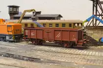 Roco 46953 Offner Güterwagen DR 21 50 556 0003-9 Mit Aufschrift  MAX Braucht Schrott  Foto: 02/2016