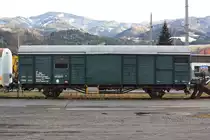 ÖBB Gleisbauzugwagen 40 81 9446 686-3, ein Gbs, am 04.Februar 2016 in Knittelfeld.