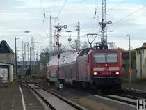 Sangerhausen vor zwei-einhalb Jahren: 143 658 mit einer Regionalbahn nach Erfurt
28.10.2013
