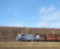 Seitenansicht der RWE Lok 509 in Allrath.

Allrath 06.02.2016