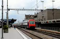 ZVV S-Bahn Zürich: SBB Bt 508526-33xxx-x als S7 im Bahnhof Rapperswil (Gleis 1) am 13. Juli 2015.