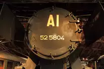 Rauchkammertür der 52 5804 im Deutschen Dampflokmuseum (DDM) in Neuenmarkt/ Wirsberg am 12.11.2015. 