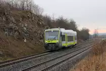 VT650.709 Agilis bei Burgkunstadt am 04.12.2015.