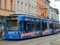 Bombardier Nr. 812 des Nahverkehr Schwerin in Schwerin am 18.08.2015