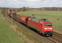 152 104 mit EZ 51451 (Maschen Rbf–Seelze Rbf) am 13.04.2015 zwischen Maschen Rbf und Jesteburg