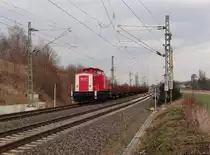 202 743-1 der RIS zu sehen am 18.02.16 mit Langschienen in Mehltheuer.