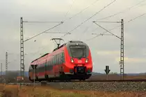 442 606 DB Regio bei Gruben am 21.11.2015.