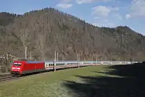101 089 mit IC719 zwischen Bruck/Mur und Pernegg am 20.02.2016