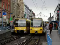 SSB DT8 Wagen 4108 und 3325 am 13.02.16 in Stuttgart Stöckach