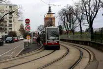 Wien Wiener Linien SL 1 (B 643) Windtenstraße / Knöllgasse (Hst. Windtenstraße) am 14. Februar 2016.