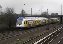 Der ME 81517 von Hamburg Hbf nach Cuxhaven, am 20.02.2016 in Hamburg-Hausbruch.