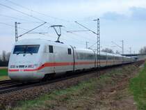 Das Ende des ICE 29 am 18.03.2007 kurz vor Plattling.