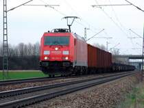 185 244 mit GZ kurz nach Plattling am 18.09.2007.