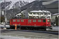 Ge 6/6 II 703  St.Moritz  in Samedan. (25.02.2016)