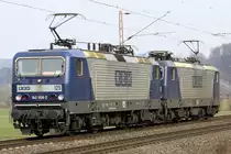 RBH Lok 125 u.130 am 01.03.16  14:14 Solo nördlich von Salzderhelden am Bü 75,1 in Richtung Göttingen
