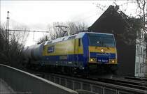 BR 146 522-8 der Interconnex mit einem Kesselzug hat den Abzw.Crange in Richtung Gelsenkirchen passiert. 19.03.2007