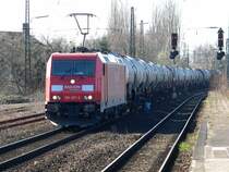 185 267-2 der Railion mit G�terzug in Herne am 12.3.07