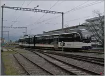 In textlicher Anlehnng an ein vor genau 10 Jahren eingestelltes Bild: Der Fr�hling l�sst  auf sich warten nicht aber die neuen Stadler CEV MVR SURF  S�rie Unifi�e pour R�seau Ferr� m�trique  GTW ABeh 2/6; hier der ABeh 2/4 7504  Vevey  in Vevey am 29. Feb. 2016