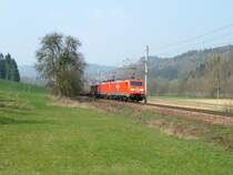 189 100-1 + 189 xxx-x mit FR 52909 in Richtung N�rnberg. Hier in Bartenbach auf der KBS 785.