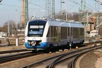 OLA bei der Einfahrt in den Bf. Schwerin aus Gadebusch komment. 03/2007
