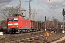145 030-3 durchfährt Recklinghausen-Ost 2.3.2016