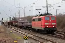 151 125-2 durchfährt Recklinghausen-Ost 2.3.2016