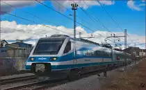 SŽ 310-? fährt durch Maribor-Tabor Richtung Ljubljana. /6.3.2016