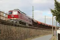 232 088-5 (EfW zu sehen am 06.03.16 mit einem Schotterzug in Saalfeld/Saale.