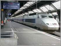 Abfahrbereiter TGV nach Paris Gare de Lyon in Z�rich HB inklusive Zugzielanzeiger (ohne Fehler und ohne Versp�tung!!) Das war mein Beitrag zum leidigen Thema Zugzielanzeiger. (18.03.2007)