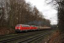 225 009 und 225 133 mit einem G�terzug in Duisburg (Abzw. Lotharstrasse) (28.02.2007)