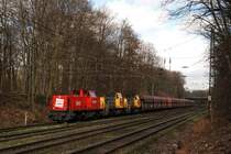 6491, 6482 und 6489 der RN mit einem Erzzug in Duisburg (Abzw. Lotharstrasse) (28.02.2007)