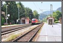 1116 016 bringt einen �BB-EuroCity zum Wiener Westbahnhof. Aufgenommen im Bahnhof Oberaudorf.