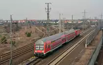 114 028 erreicht mit einer RB aus Wittenberg am 28.02.16 Bitterfeld.