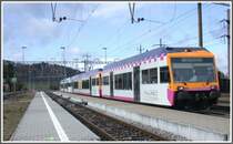 S 29 Winterthur-Stein am Rhein in Etzwilen wird gef�hrt von Bt 5046 2935 224-7 und zwei RABe 526, alles Thurbo. (19.03.2007)