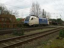 ES64U2-019 der WLB (Wiener Lokalbahnen) am 21.3.2007 bei der Durchfahrt durch den Bahnhof Eystrup an der KBS 380. Warscheinlich hat diese Lok wieder einen Zug nach Nienburg/Weser gebracht, da dies in letzter Zeit �fters schon beobachtet wurde...teilweise wird dort sogar ein ganzer Zug abgestellt.