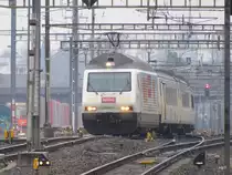 BLS - Güezi(Biscuit)-Exprees nach Luzern mit der 465 004-0 unterwegs vor der Haltestelle Bern-Wankdorf am 25.03.2016