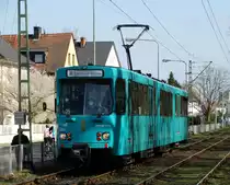VGF Düwag Pt Wagen 738 als Osterhasenexpress in Frankfurt am Main Schwanheim am 26.03.16
