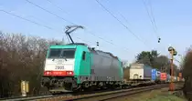 Die Cobra 2805 kommt aus Richtung Aachen-West und fährt die Gemmenicher-Rampe hoch mit einem langen Containerzug aus Gallarate(I) nach Antwerpen-Oorderen(B) und fährt in Richtung Montzen/Belgien. 
Aufgenommen an der Montzenroute am Gemmenicher-Weg. 
Bei schönem Frühlingswetter am Nachmittag vom 26.3.2016.