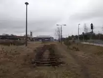 Reste vom ehemaligen Ladegleis sind in Herrnburg noch zufinden.Aufnahme vom 20.März 2016.