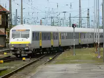 Mitteldeutsche Regiobahn: RE6 aus Chemnitz fährt am 28.03.2016 in den Hbf. Leipzig ein. Am Ende schiebt 223 054. 