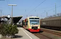 VT 232 als HzL88078 (Trossingen Stadt-Bräunlingen Bf) in Villingen 17.3.16