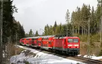 143 316-8 und 143 350-7 mit der RB 17273 (Freiburg(Brsg)Hbf-Seebrugg) bei Aha 29.3.16