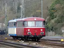 Nach ca. 45min kamen die beiden Schienenbusse von Kalenborn wieder zurück nach Linz gefahren. Im 60min Takt geht es von 10-18 Uhr hoch nach Kalenborn.

Linz am Rhein 02.04.2016