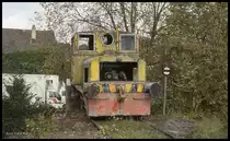 Kalkwerk Grevenbrück am 27.10.1994: Lok 2 Deutz bzw. das was zu diesem Zeitpunkt von ihr noch übrig war!