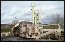 Kalkwerk Grevenbrück am 27.10.1994: Lok 1 Schöma
Hinter dem Zug schaut ein wenig die Vorgänger Lok 2 Deutz hervor.