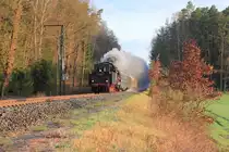 50 3501 DLW mit dem DPE 62150 Sonneberg - Meiningen bei Ebersdorf b. Coburg am 09.04.2016.