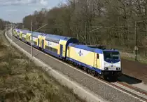 146 535 mit ME 81619 (Hamburg-Harburg–L�neburg) am 16.04.2015 zwischen Winsen (Luhe) und Radbruch