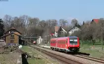 611 028-2 als RE 22304 (Neustadt(Schwarzw)-Rottweil) in Döggingen 11.4.16