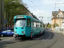 VGF Düwag Ptb Wagen 727 beim Wende in Frankfurt Eckenheim am 14.04.16 